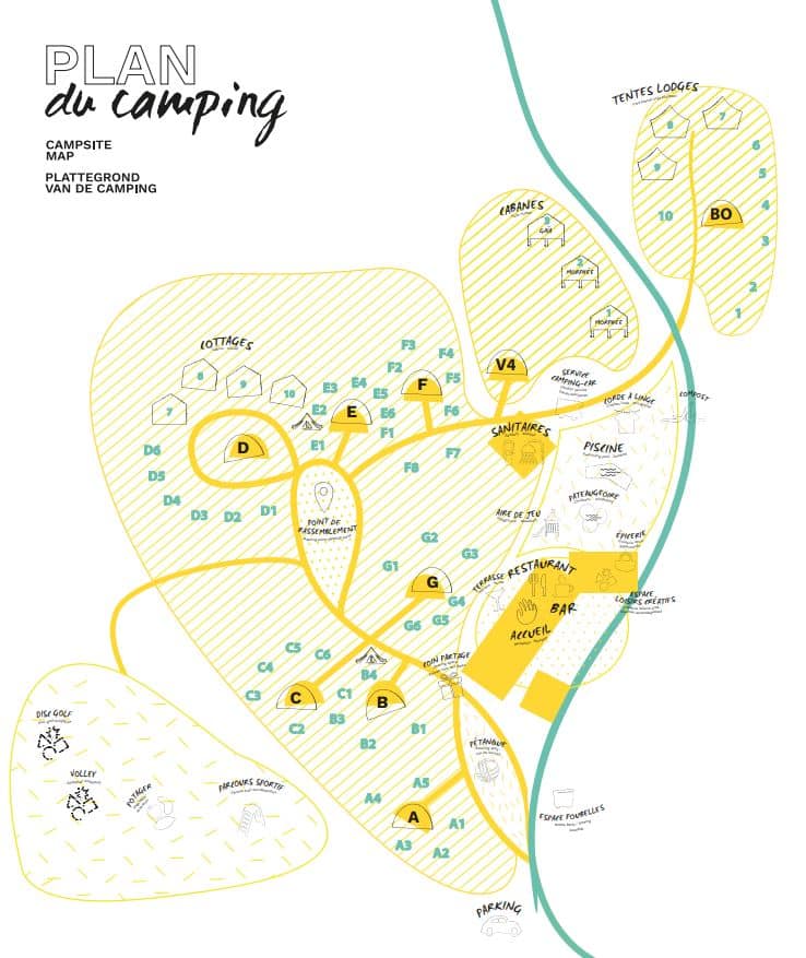 Camping Le Rêve - Plan van het domein